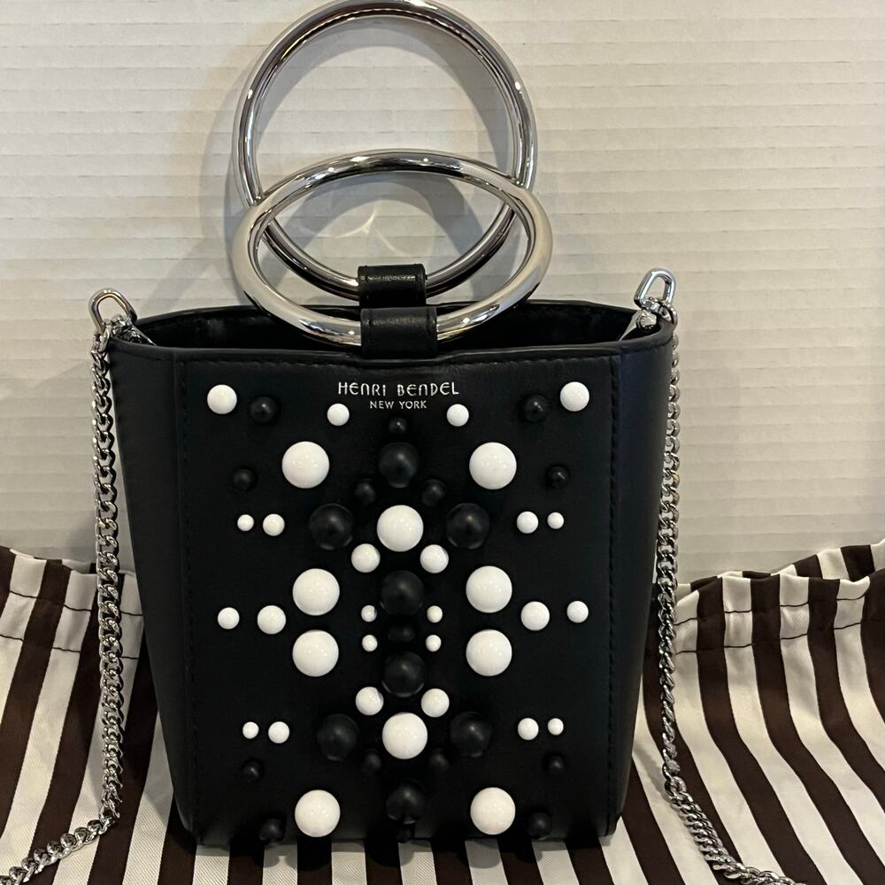 Henri Bendel black micro tote